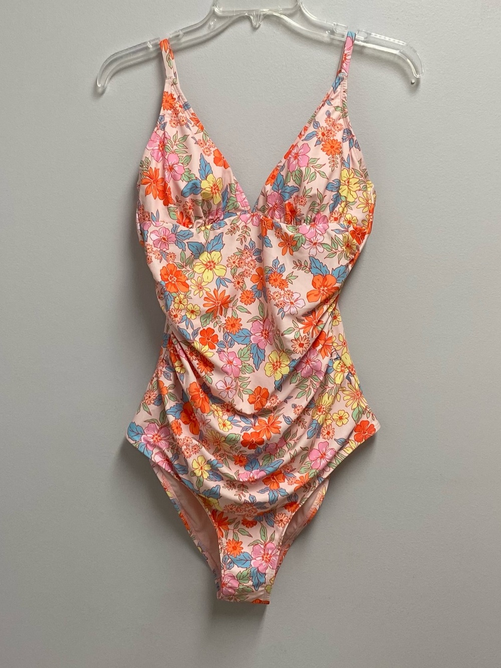 Floral Pink women’s One-Piece Swimsuit size medium